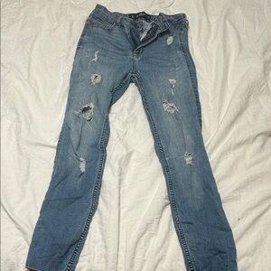 Hollister Light Blue Distressed Skinny Jeans